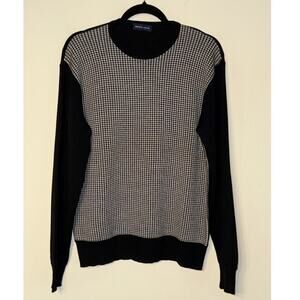 Roberto Collina Mens Houndstooth Sweater Quiet Luxury Old Money Dark Academia